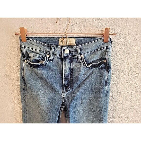 Free People Jeans Women's Size 26 L Blue Skinny‎ Distressed Stretch - Picture 3 of 7